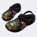 Rick Frog Print - Fur Lined Slippers/Sandals