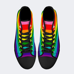 Gilbert Pride Flag High Top Canvas Shoes