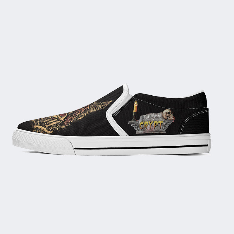 Unisex Crypt Horror Print - Slip On Shoes