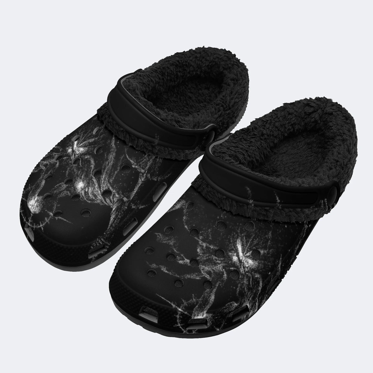 Thorn Floral - Fur Lined Slippers/Sandals