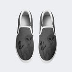 Dark Style Skull Shadow Graphic - Slip On Shoes