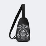 Unisex Black Metal Pinhead Print - Chest Bag