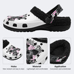 Gothic Dark Butterfly - Fur Lined Slippers/Sandals