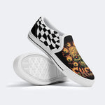 Art Skull Print - Slip On Shoes