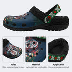 Christmas Terrifier Print - Fur Lined Slippers/Sandals