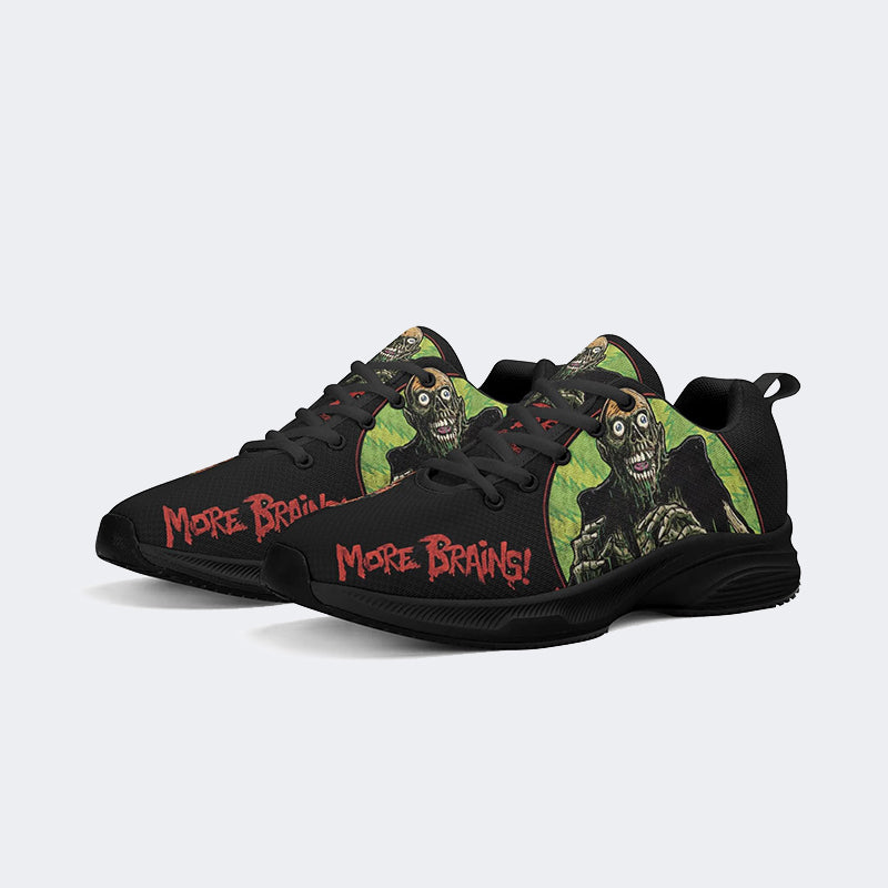 Unisex More Brains Print - Running Shoes