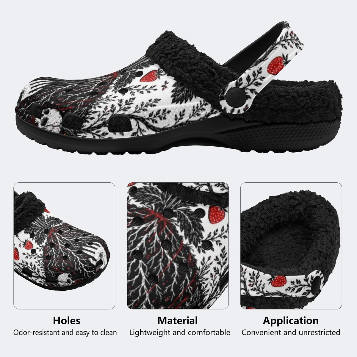 Tree Eye Skull - Fur Lined Slippers/Sandals