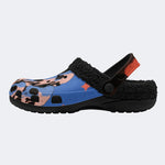 Punk Splash Skulls - Fur Lined Slippers/Sandals
