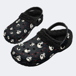 Cartoon Skulls - Fur Lined Slippers/Sandals