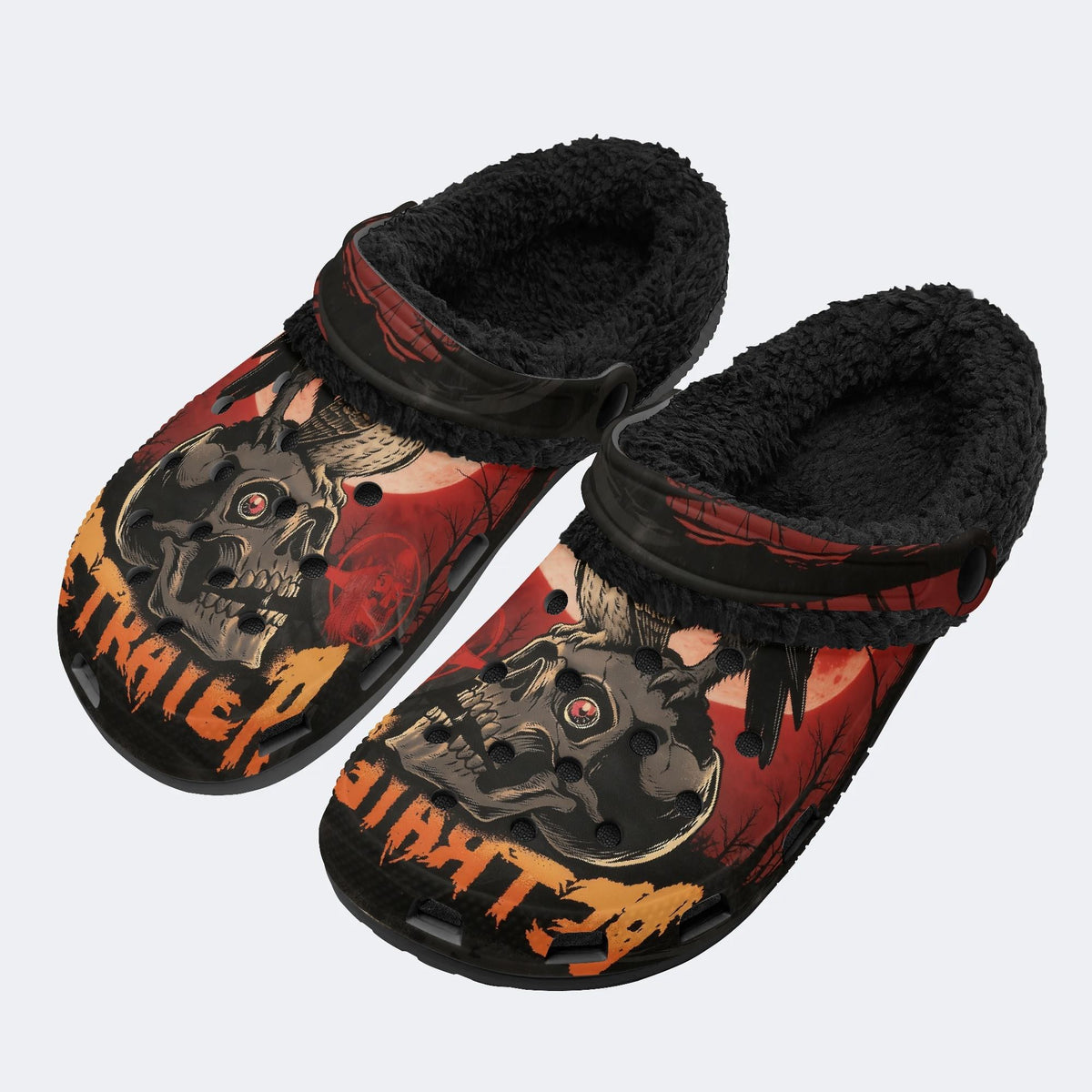 Zombie Rave - Fur Lined Slippers/Sandals