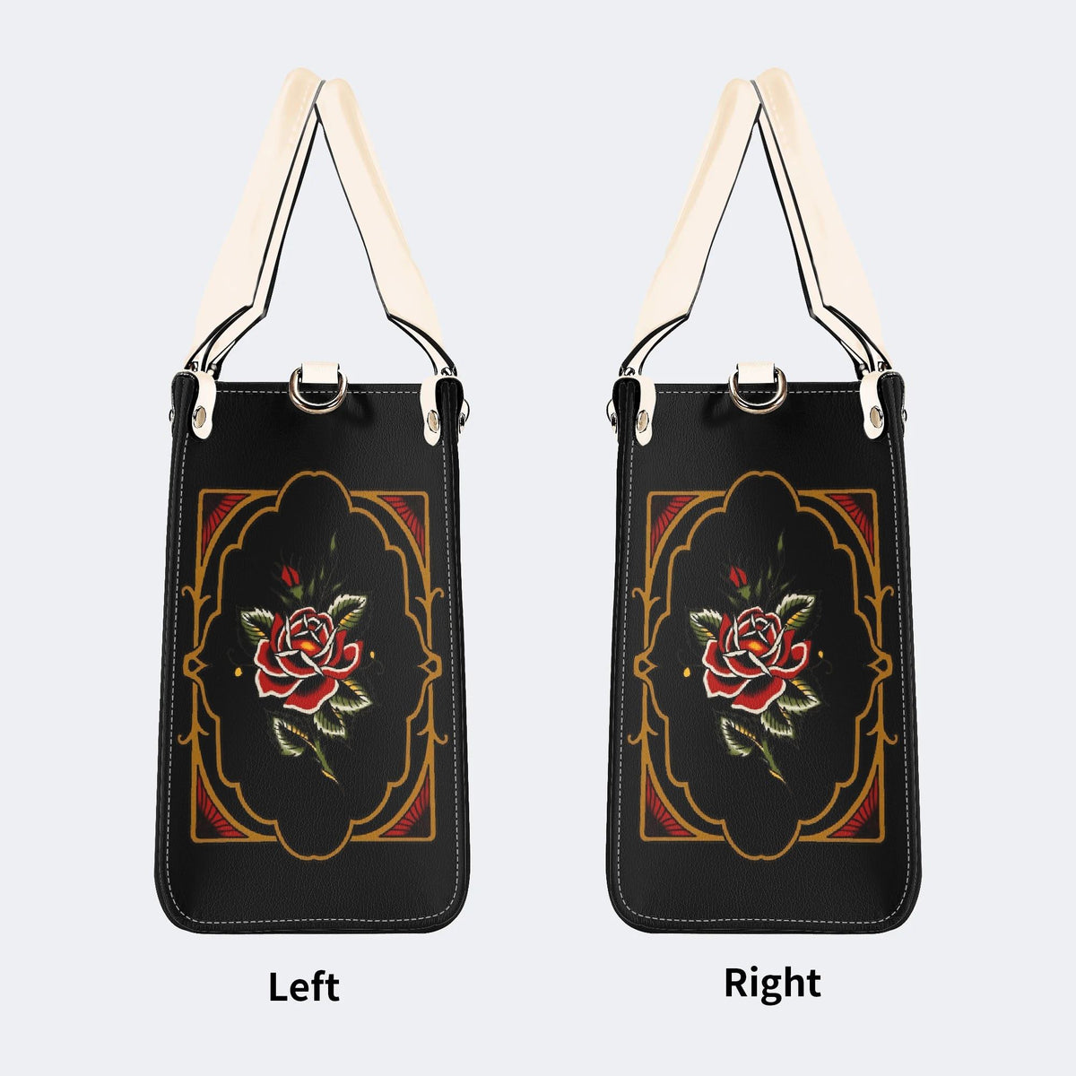 Old School Devil's Eye Print - Leather Handbag