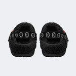 Magic Winged Skull - Fur Lined Slippers/Sandals