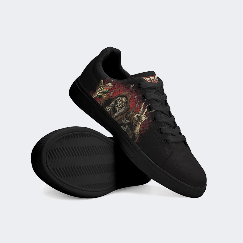 Horror Movie Vintage Graphic Print - Skateboard Sneakers