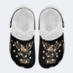 Golden Eagle Print - Fur Lined Slippers