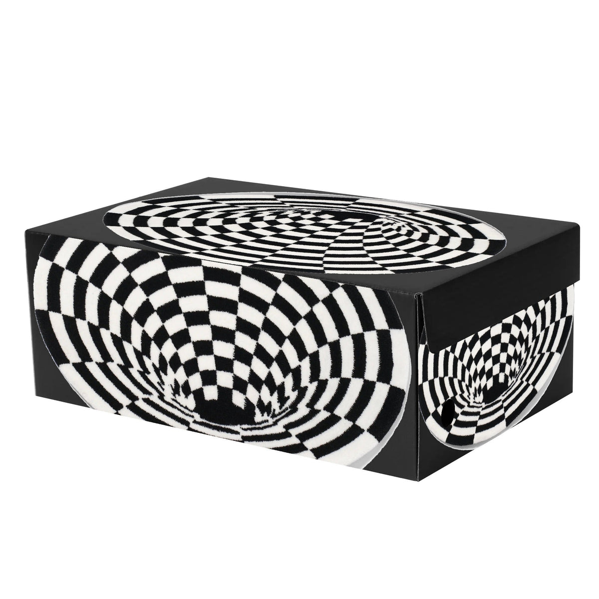 Visual Vortex Dunk Low Leather Sneakers