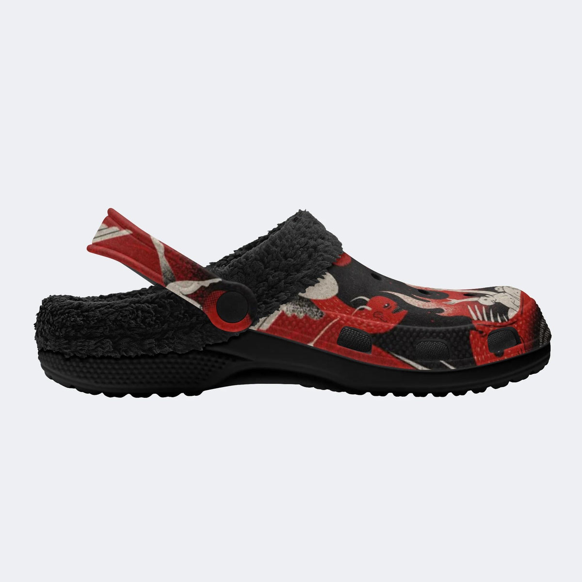 Dark Hell Art - Fur Lined Slippers/Sandals