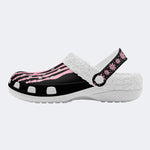 Pink Gradient Skeleton Toes Skull - Fur Lined Slippers/Sandals