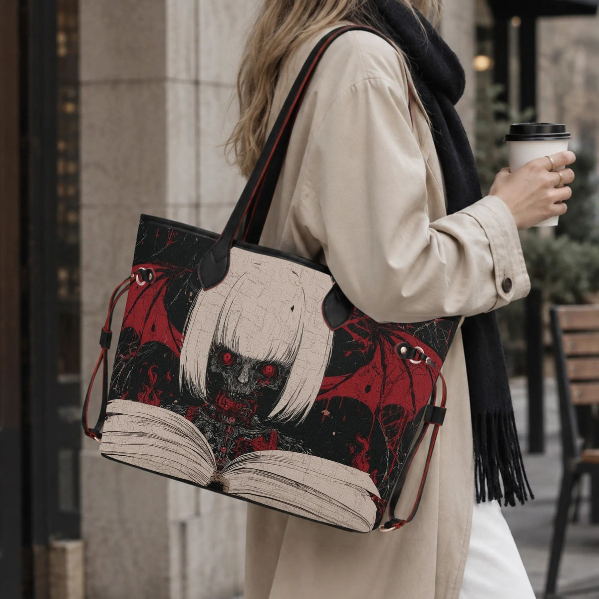 Gothic Demon Girl - Large capacity handbag