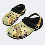 Boho Pastel Dragonfly - Fur Lined Slippers/Sandals