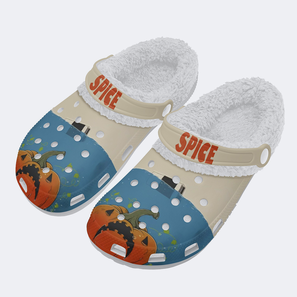 Halloween Print - Fur Lined Slippers