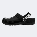 Gothic Ghost Silhouette - Fur Lined Slippers/Sandals
