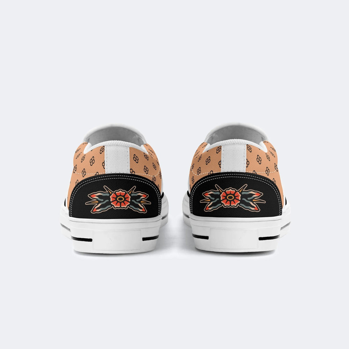 Vintage Rose Death Moth - Slip On Shoes