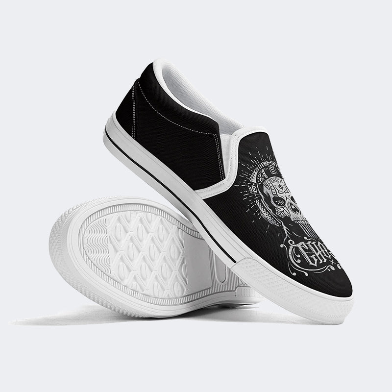 Horror-Totenkopf-Geist - Slip-On Schuhe 