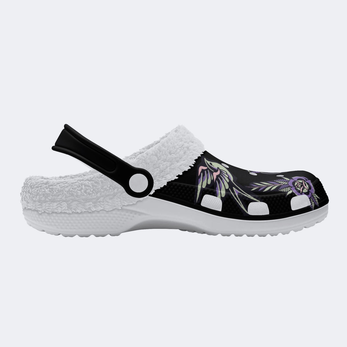 Unisex Panther Art Print - Fur Lined Slippers/Sandals