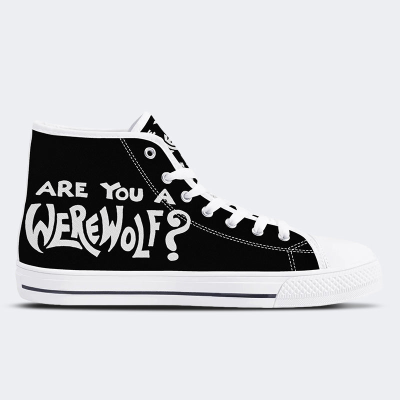 Are Your A Werewolf Print - High Top Canvas