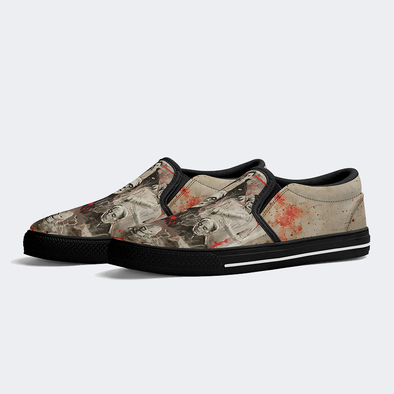 Unisex Horror Print - Slip On Shoes