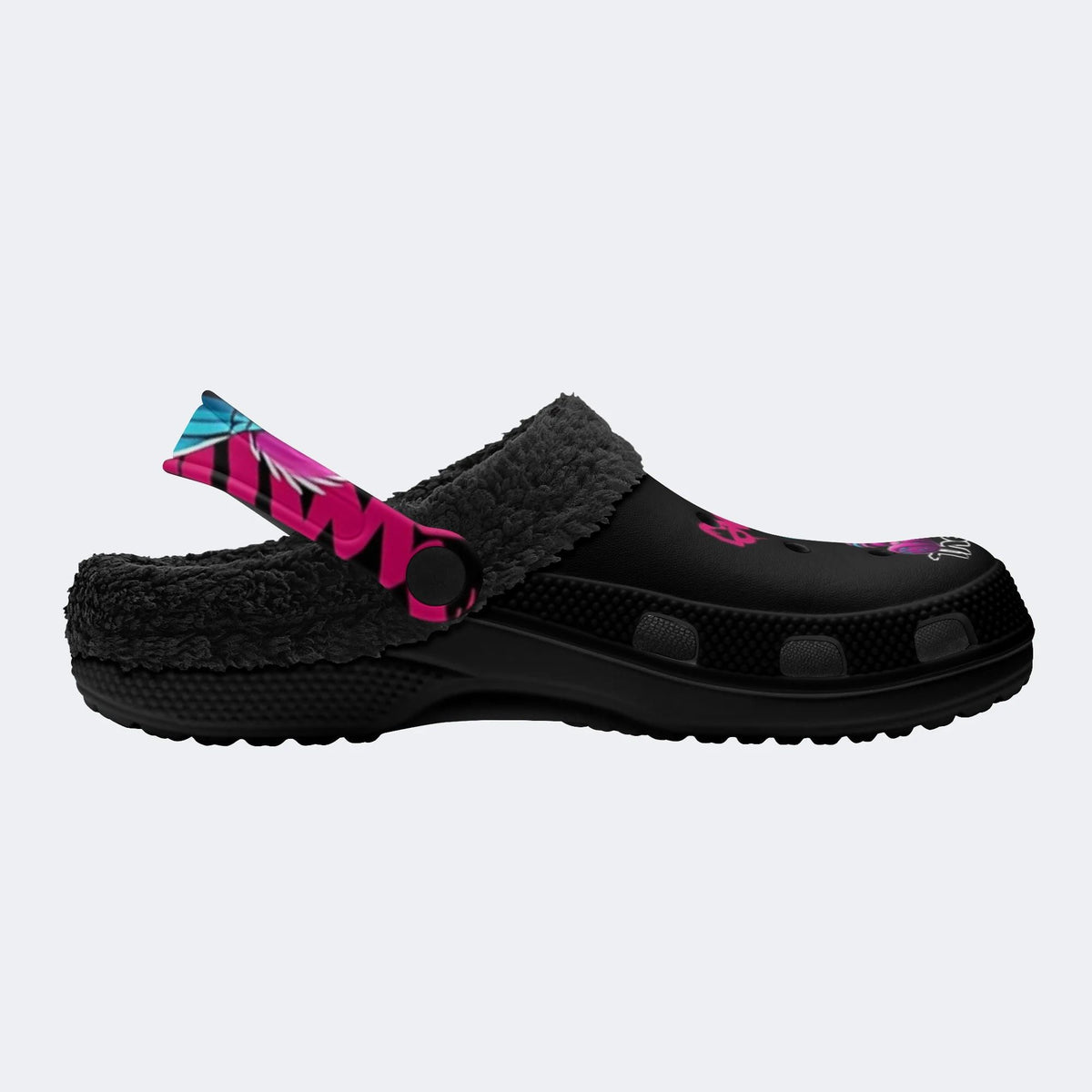 Graffiti Teddy Art - Fur Lined Slippers/Sandals