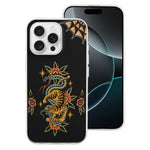 Vintage Snake And Tiger Print - Phone Case