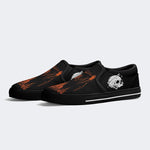 Unisex Halloween Horror Skull Print - Slip On Shoes