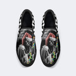 Christmas Skull Print - Slip On Shoes