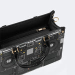 Mechanical Panel Print - Leather Handbag