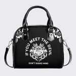 Don't Shake Hand - Leather Shoulder Handbag
