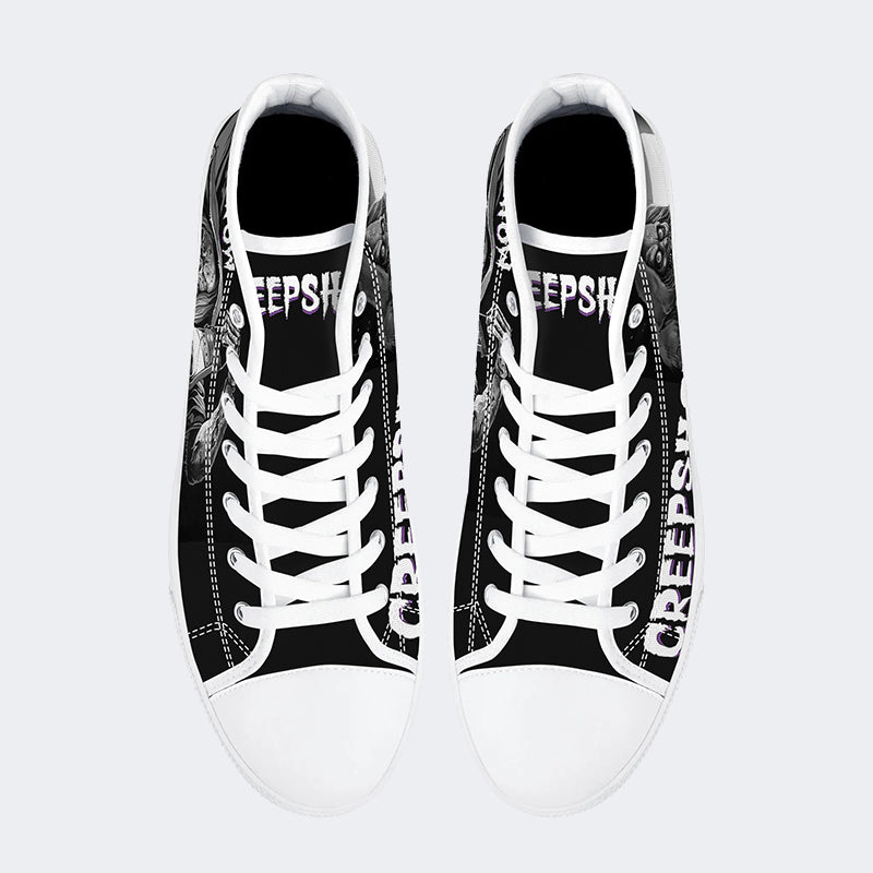 Horror Movie Vintage Graphic Print - High Top Canvas