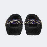 3D The Moth Skull Print - Fur Lined Slippers/Sandals