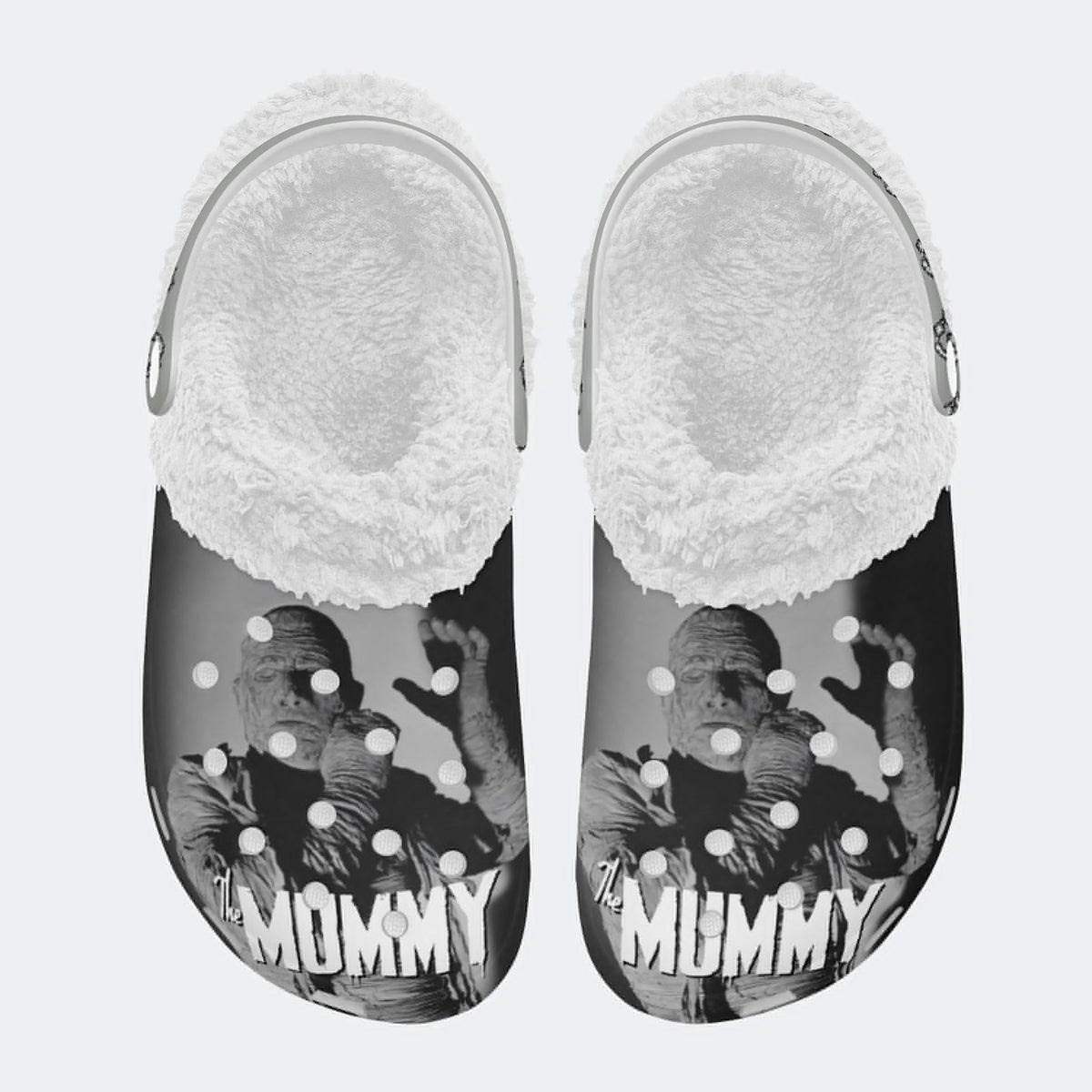 Mummies Horror Print - Fur Lined Slippers