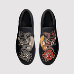 Snake&Figure&Letter&Floral Slip On Shoes