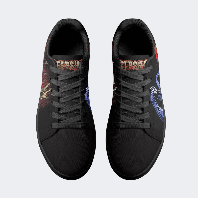 Horror Movie Vintage Graphic Print - Skateboard Sneakers