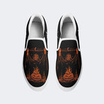 Unisex Halloween Horror Skull Print - Slip On Shoes