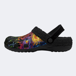 Starry Night Horror Print - Fur Lined Slippers/Sandals