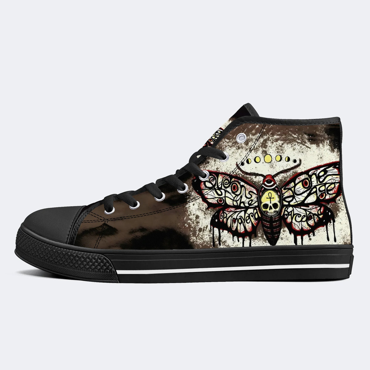 Death Moth&Skull - High Top Canvas