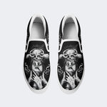 Unisex Skull Horror Print - Slip On Shoes