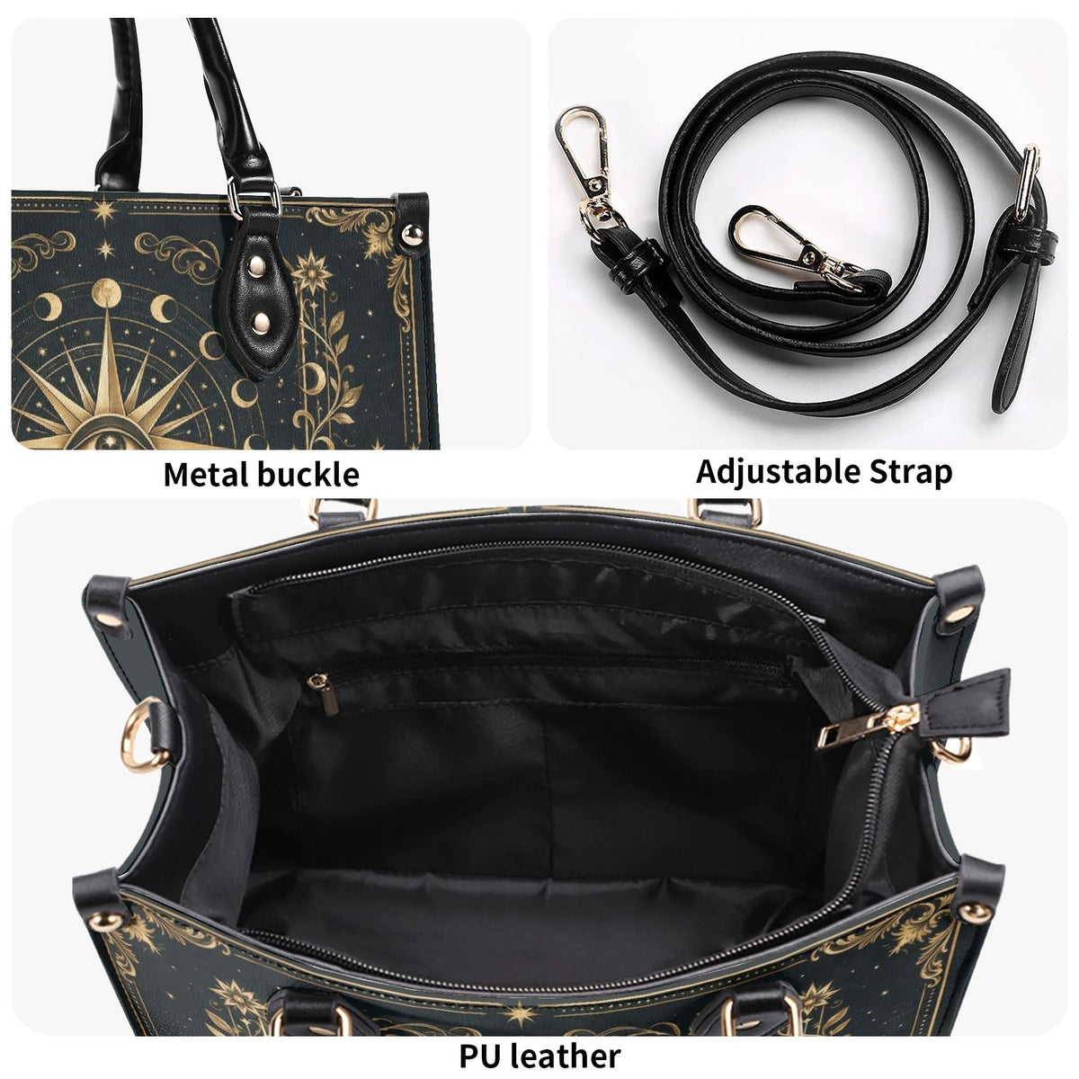 All Seeing Eye Moon Print Handbag Factory Direct Sales
