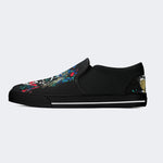 Unisex Skull Graphic Print - Slip On Shoes