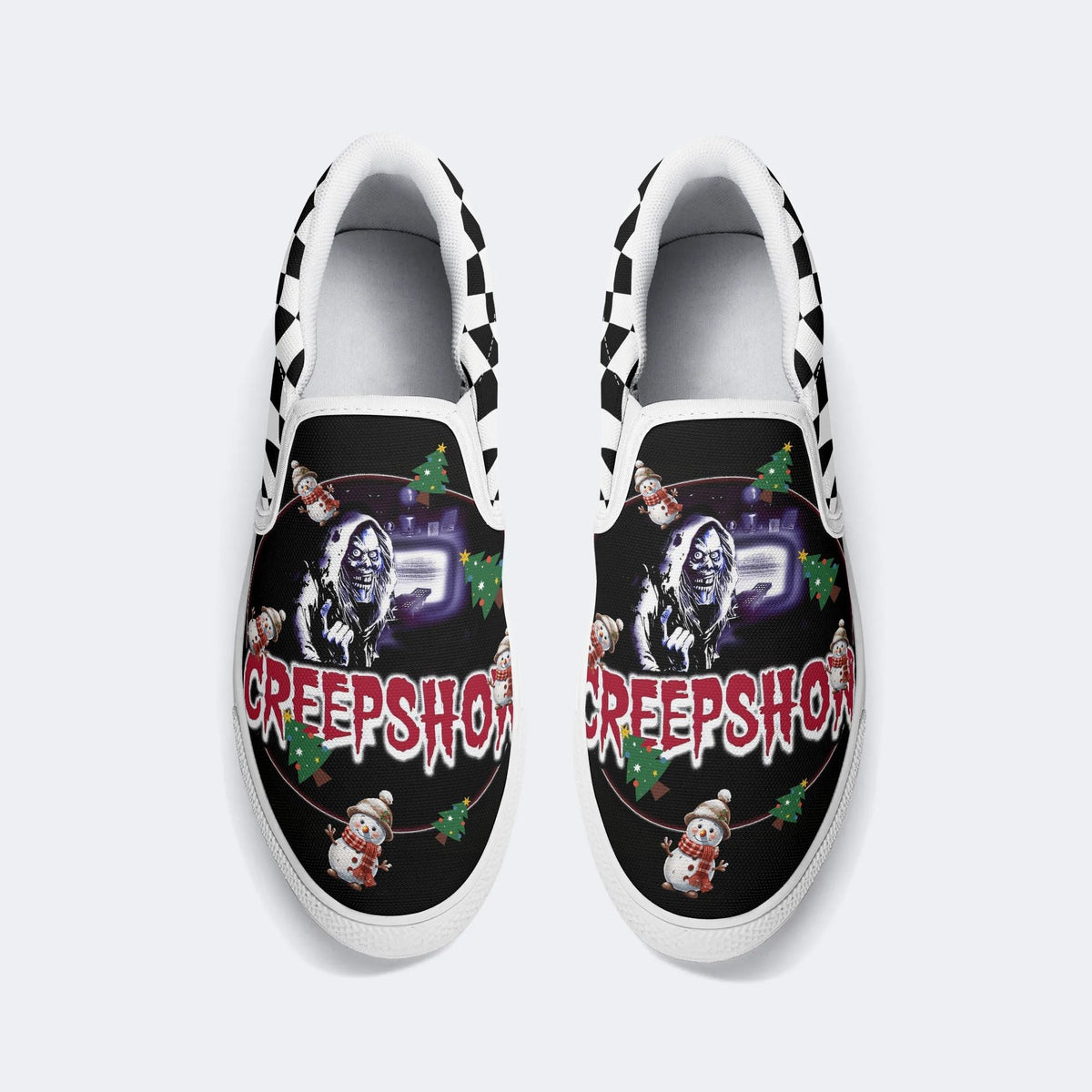 Horror Movie Vintage Graphic Print - Slip On Shoes