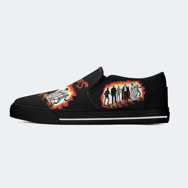 Unisex Horror Movies Print - Slip On Shoes