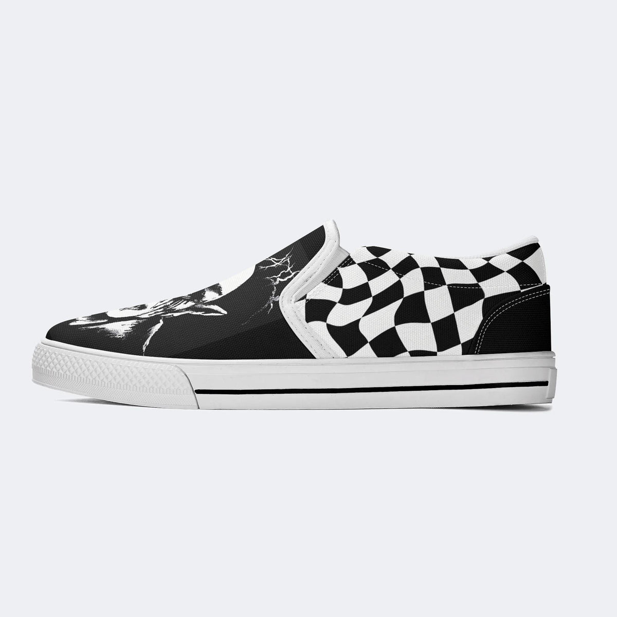 Black Metal Nosferatu Print - Slip On Shoes